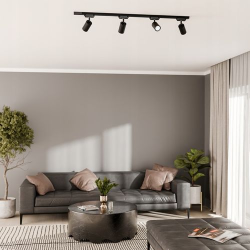 Zestaw Szynoprzewód Szyna 1m + 4x Oprawa Halogenowa LED GU10 Lampa na Arena.pl