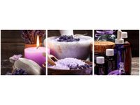 90X30CM LAWENDOWY RELAKS TRÓJ OBRAZ