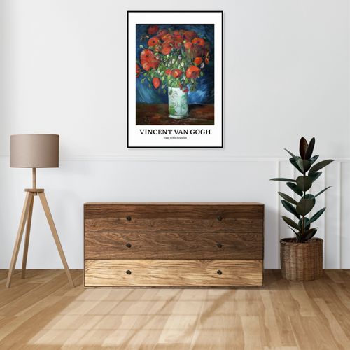 Plakat 60x80cm Design Vase with Poppies, Van Gogh Vintage do Salonu na Arena.pl