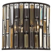 LAMPA ścienna GEMMA HK-GEMMA2-A-VBZ Elstead HINKLEY metalowa OPRAWA kinkiet kryształy brąz bursztynowe przezroczyste