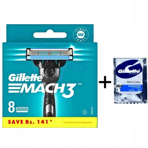 Gillette Mach 3 ostrza wkłady nożyki do maszynki do golenia Mach3 8 sztuk na Arena.pl
