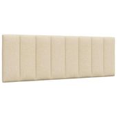 Poduszka na wezgłowie, kremowa, 140 cm, tkanina