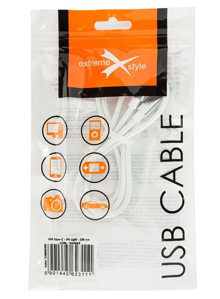 Kabel pleciony PD USB Typ-C Lightning 2m zdjęcie 3