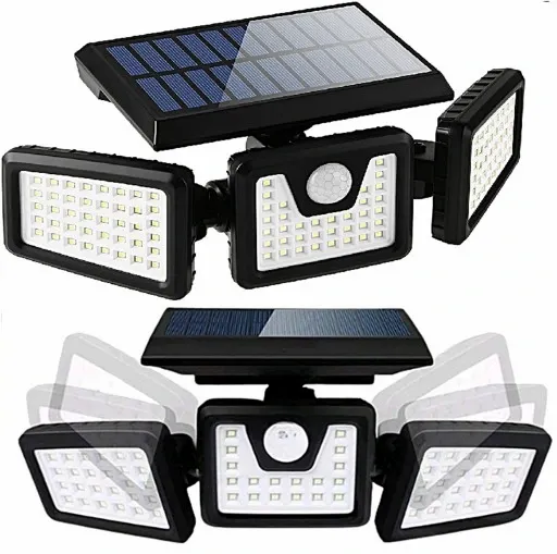 LAMPA Z PANELEM SOLARNA ULICZNA HALOGEN LED SMD zdjęcie 1