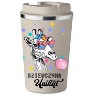 KUBEK TERMICZNY Premium beżowy prezent kobiet DZIEWCZYNA UNIKAT KT_444_b