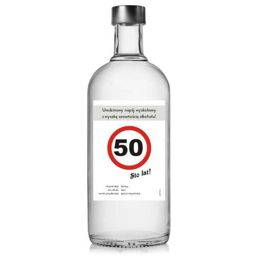 Etykieta na butelkę "Urodziny 50 znak", 85x120 mm, 5 szt na Arena.pl