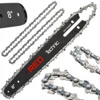 PROWADNICA DO PIŁY AKUMULATOROWEJ PILARKI 20CM 8" + 2X ŁAŃCUCH 1,4"