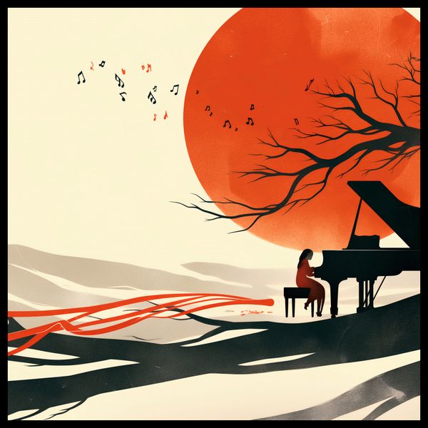 Plakat 80x80cm Pianistka zdjęcie 2