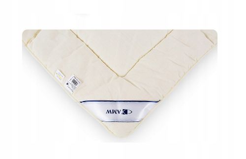 Kołdra Wełniana 160X200 Ecru Oddychająca Całoroczna Wypełnienie Owcza Wełna na Arena.pl