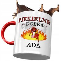 Kubek Czerwony Dla Ady Żony Koleżanki Na Prezent Z Nadrukiem Ze Zdjęciem