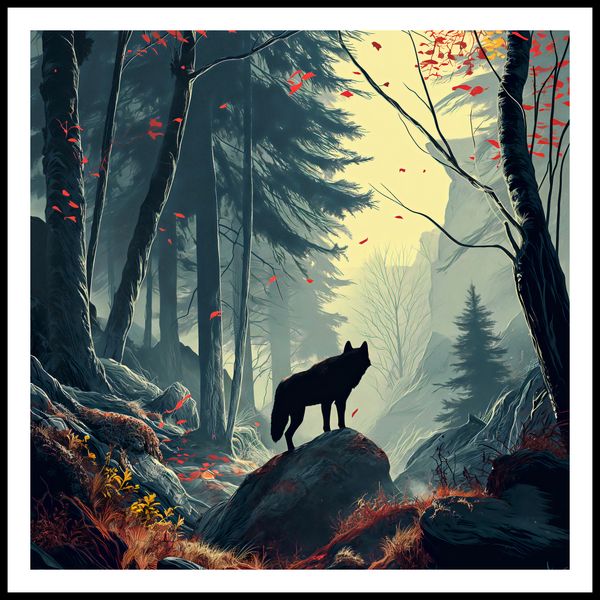 Plakat 70x70cm Leśne Echa zdjęcie 3