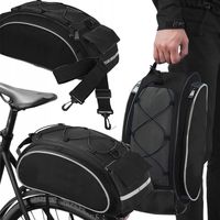 SAKWA ROWEROWA NA BAGAŻNIK ROWEROWY WODOODPORNA POJEMNA TORBA NA ROWER DUŻA