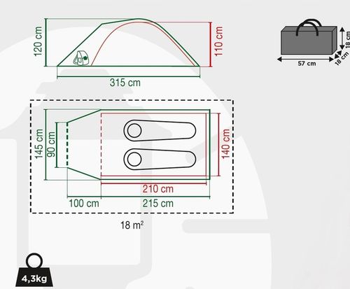 Namiot turystyczny Coleman Darwin 2+ 2 osobowy na Arena.pl