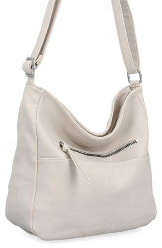 Herisson - torebka worek zamek skóra ekologiczna beżowy 1052L2086 na Arena.pl