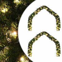 Girlanda świąteczna 2 pcs Zielony 40 m PVC