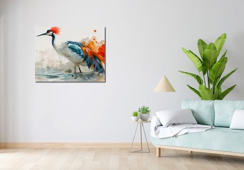 Obraz 90x70cm Żuraw w Akwareli na Arena.pl