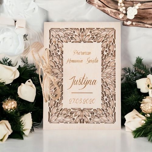 RUSTYKALNA kartka na KOMUNIE prezent GRAWER imię!! na Arena.pl