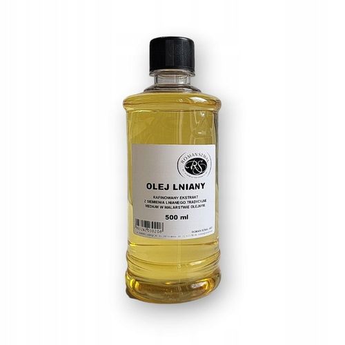 Olej lniany rafinowany ROMAN SZMAL medium do farb olejnych POŁYSK 500ml na Arena.pl