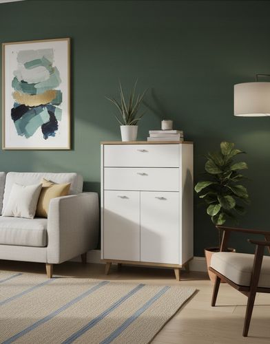 Szafka komoda biała nowoczesna HOMIT stylowa biała 96cm na Arena.pl