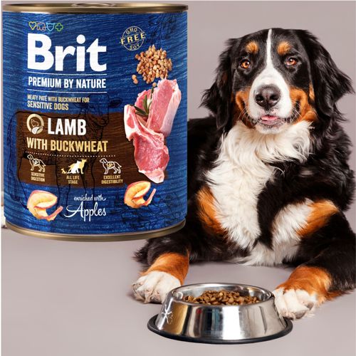 mokra karma dla psa z jagnięciną brit premium by nature 800g lamb buckwheat na Arena.pl