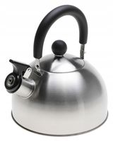CZAJNIK Stalowy z Gwizdkiem Błyszczący INDUKCJA Gaz 2l SKŁADANA Rączka 1003