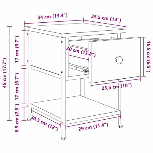 Szafka pod łóżko 2 pcs Stare drewno 40 x 39 x 40 cm na Arena.pl