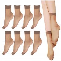 Stopki Damskie Skarpetki Rajstopowe Lycra Cienkie Pończochowe 50 Par