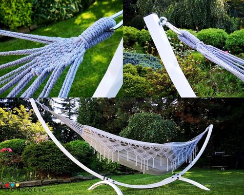 Hamak Brazylijski Dwuosobowy XXL 220kg BOHO makrama Wytrzymały DONDOLIO na Arena.pl