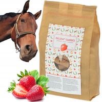 Smakołyki dla konia Delizia Classic, truskawka cukierki smaczki 1 kg, Kerbl