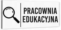 Tabliczka informacyjna PRACOWNIA EDUKACYJNA Aluminium BIAŁA Piktogram