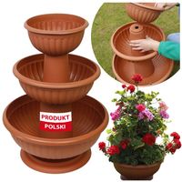 Kwietnik Stojące Doniczka Kaskada Kwiatowa Taras Misa 3-Piętrowa 3 poziomy