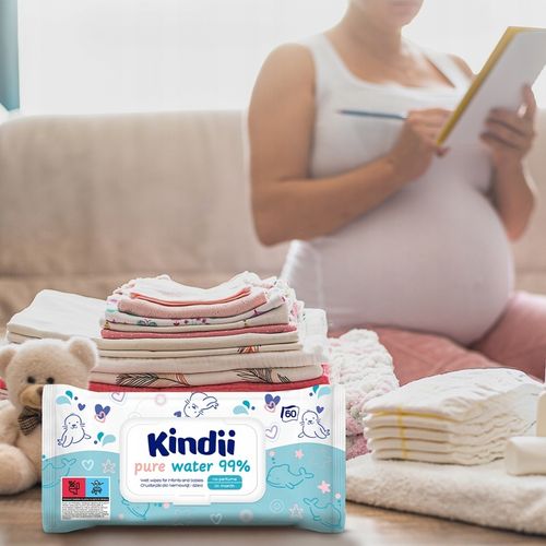 Chusteczki nawilżane water woda 99% water x 12 szt Kindii na Arena.pl