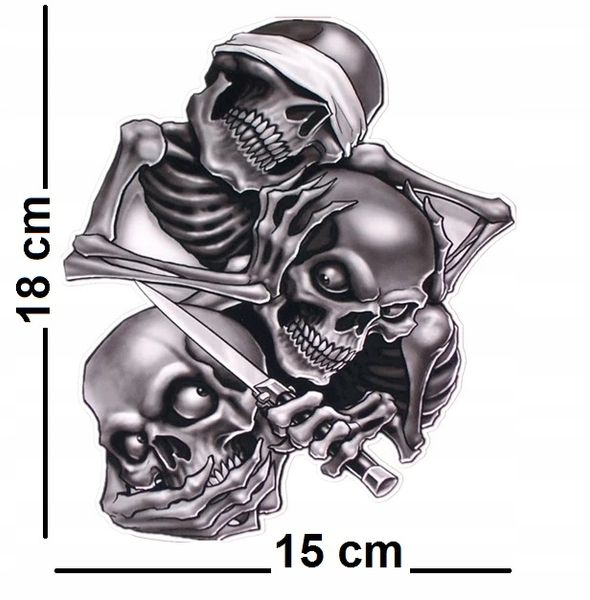 Skrytobójca wlepka sztylet Vinyl ślepiec naklejka Kostucha Śmierć Ciii ... zdjęcie 9