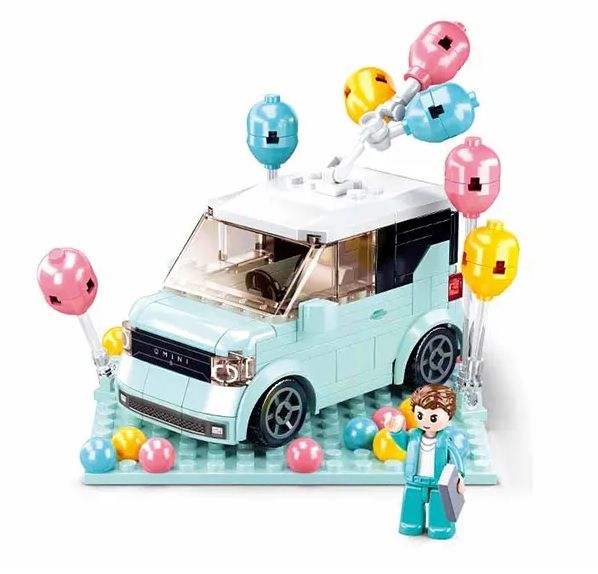 KLOCKI SLUBAN dla dziewczynek Samochód z balonami 236 - B1087 zdjęcie 2