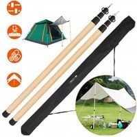 MASZT NAMIOTU TELESKOPOWEGO 2 SZT. STELAŻ MASZT DO NAMIOTU SIATKI FLAGI