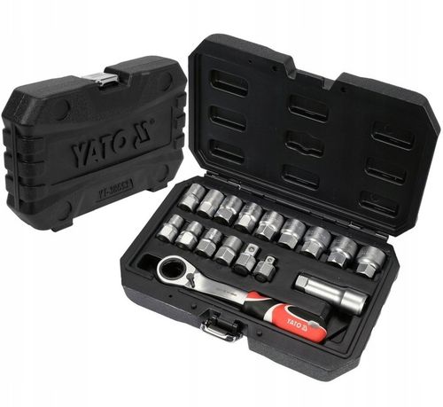 YATO ZESTAW KLUCZY NASADOWYCH PRZELOTOWYCH NASADEK 3/8 1/2 SPLINE 17 EL. na Arena.pl