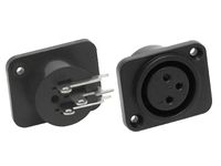 Gniazdo mikrofonowe XLR 3P do obudowy plastik