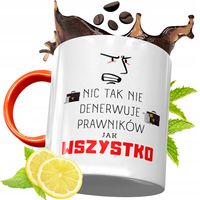 Kubek Pomarańczowy Dla Prawnika Prezent Z Nadrukiem Ze Zdjęciem