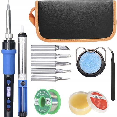 Lutownica Precyzyjna 100W Zestaw Lutowniczy LCD Odsysacz do Cyny 13 na Arena.pl