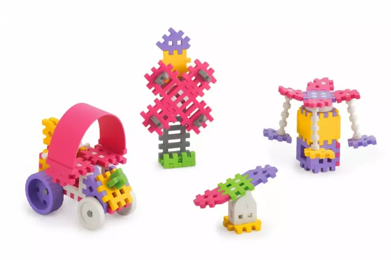 Klocki konstrukcyjne Mini Waffle (70 elementów), dziewczęce zdjęcie 3