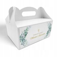 Pudełko na ciasto 10szt Personalizacja Podziękowanie 1 Komunia Święta WZORY
