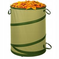 SKŁADANY KOSZ OGRODOWY NA LIŚCIE TRAWĘ 120L MOCNY WOREK NA ODPADY