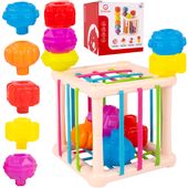 Kostka Sensoryczna Edukacyjna Sorter Elastyczny Kształty Grzechotki