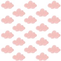 Naklejki Dla Dzieci Różowe Chmury Pastelowe Chmurki Boho Zestaw 60x30cm