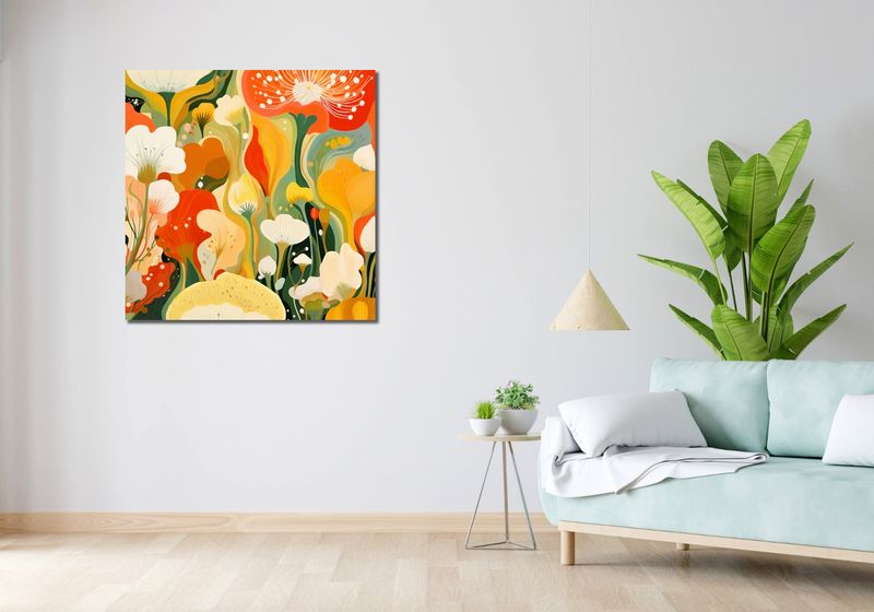 Obraz 90x90cm Kwiatowy Raj zdjęcie 2