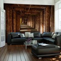 Fototapeta - Wooden passage 350x270