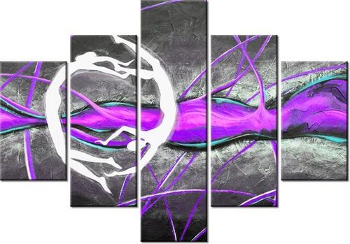 70 100CM OBRAZ 5 ELEM POSTACIE TAŃCU DRUK PŁÓTNO na Arena.pl