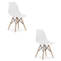 Krzesło białe skandynawskie OSAKA nogi bukowe 2 szt. do kuchni jadalni