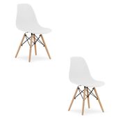 Krzesło białe skandynawskie OSAKA nogi bukowe 2 szt. do kuchni jadalni