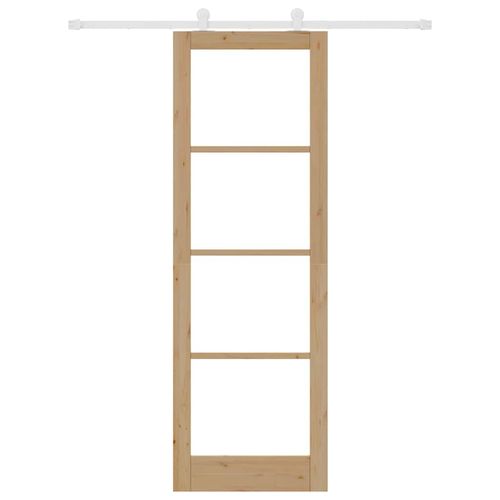 Drzwi Przesuwne ORKDAL Brązowy 78 x 232 cm Drewno i metal na Arena.pl